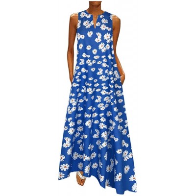 Panties Women Loose Dress Casual Summer Butterfly Sunflower Folk Print V-Neck Ethnic Bohemian Oversize Caftan Long Maxi Dress...