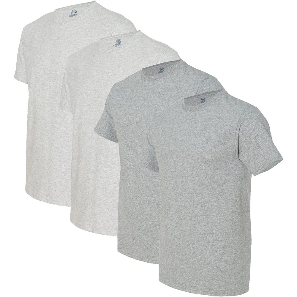 Undershirts mens 5 oz. 100% Heavy Cotton HD T-Shirt (3931) ASH/ATHLETIC HEATHER-2PK - C0126FPGFAX