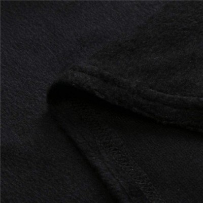 Robes Hooded Men's Soft Spa Long Bathrobe- Comfy Full Length Warm Nightdress Fleece Plush Shawl Collar Robe - Black - CQ193GN...