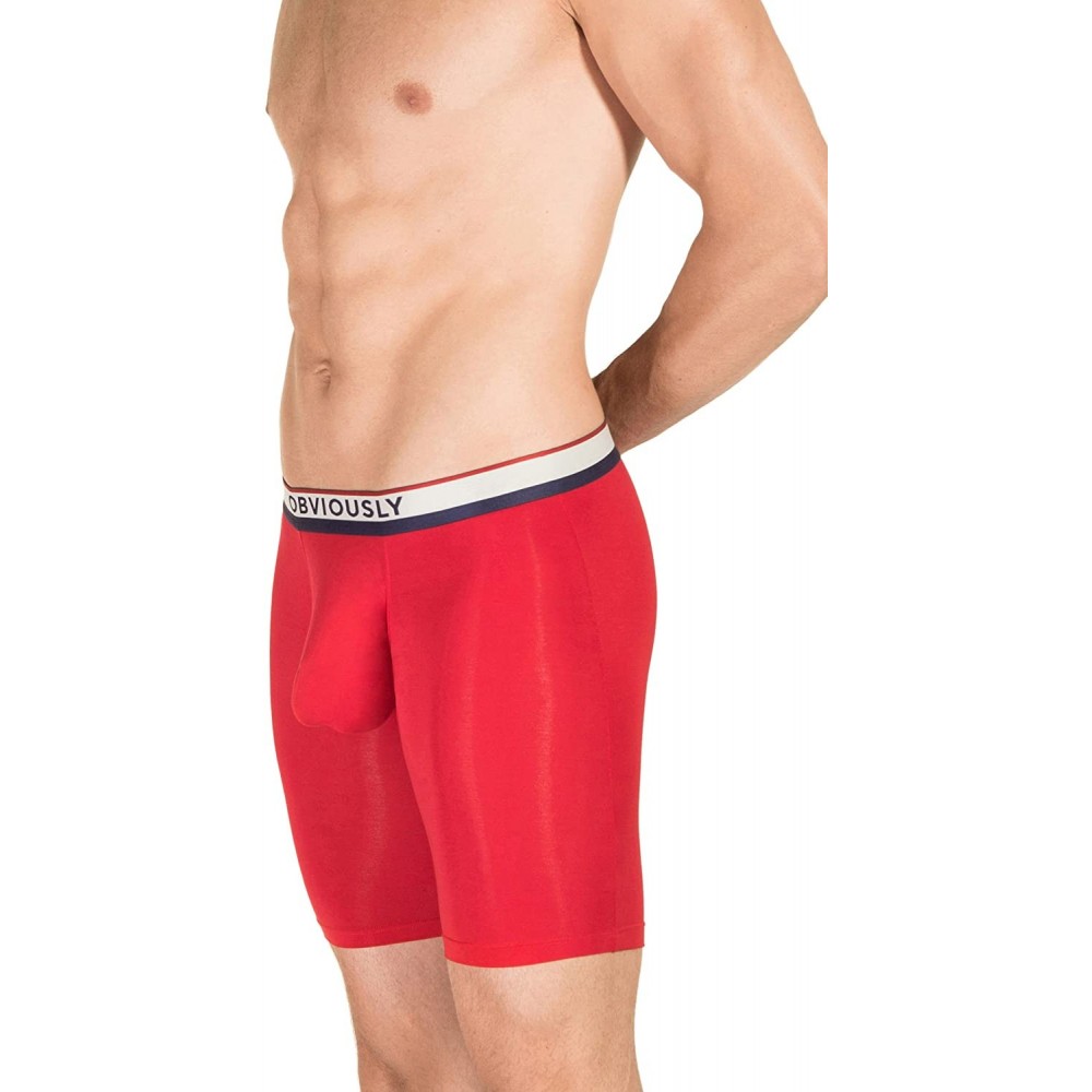 Boxer Briefs Man Boxer Brief 9 inch Leg - Red - CY182Y08XIK