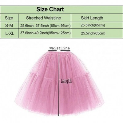 Slips Womens Midi Knee Length Tutu Skirt Petticoat Underskirt for Prom Party Yellow - C7190T3G5OX