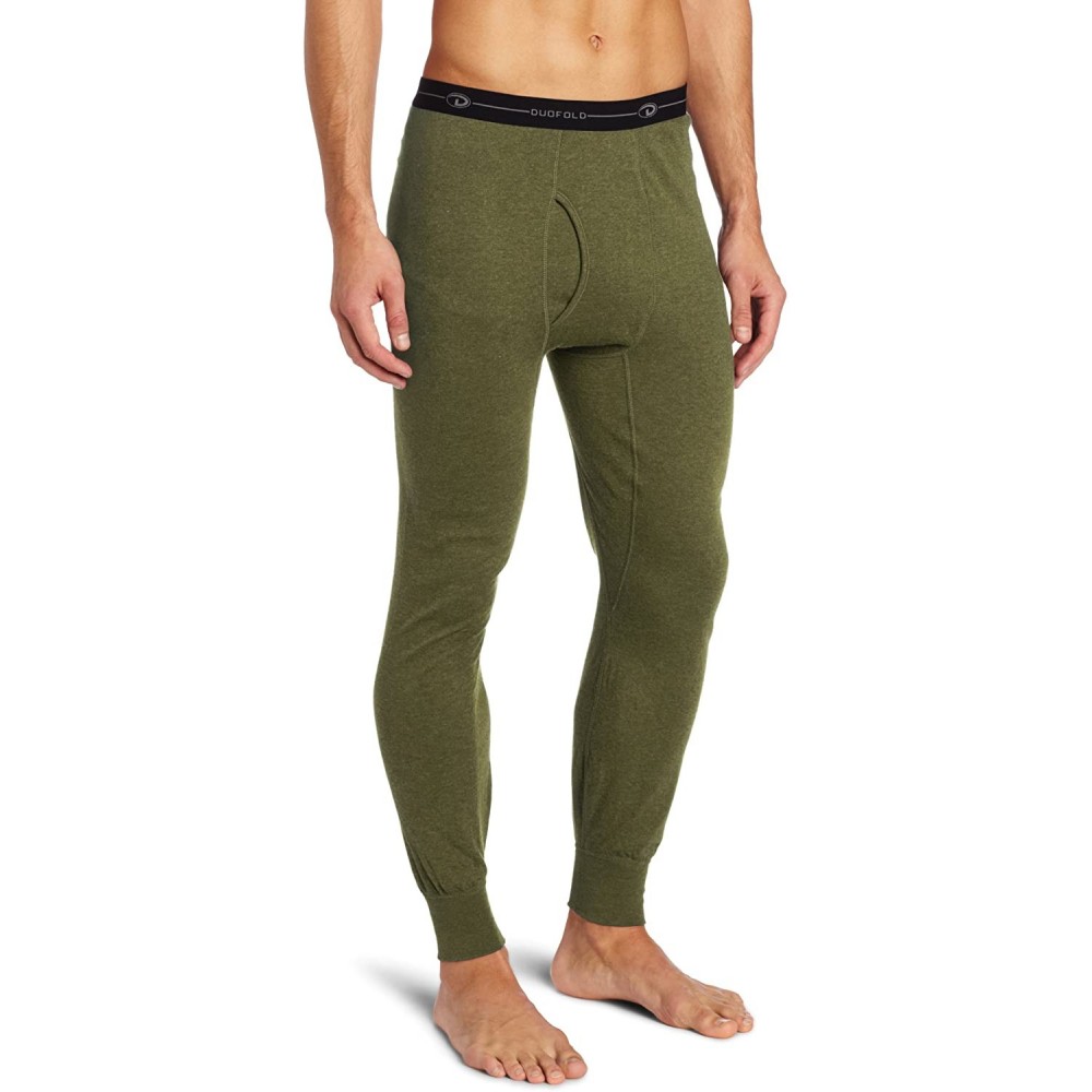 Thermal Underwear Men's Midweight Double-Layer Thermal Pant - Olive Heather - CI117TSUE59