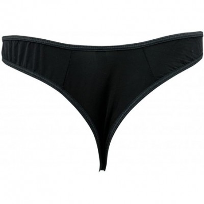 G-Strings & Thongs Men's Jock Strap Open Front Hole Thongs Undewear G-String Bikini Briefs - Black - CA18DMWH3E0