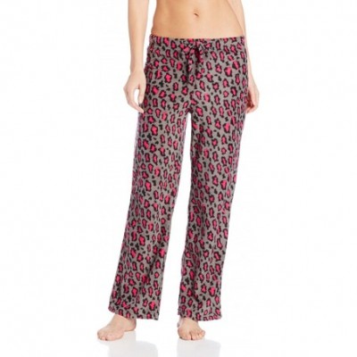 Bottoms Women's Printed Microfleece Pajama Pant - Animal - C311G4BXS5Z