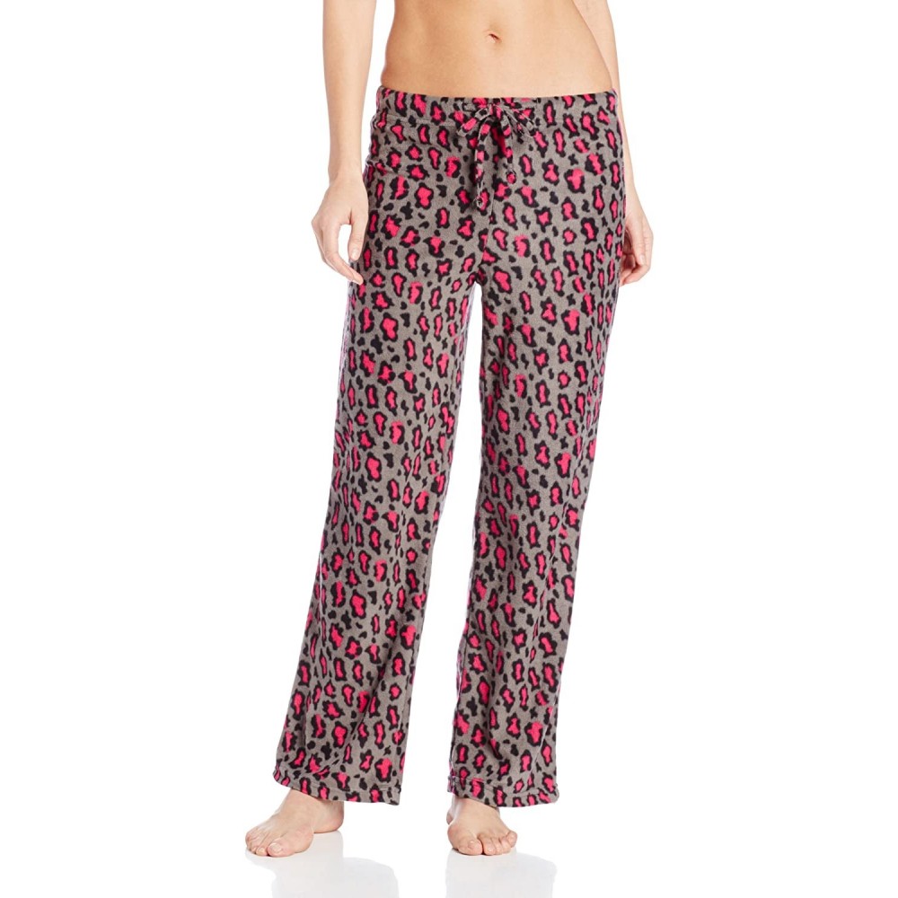 Bottoms Women's Printed Microfleece Pajama Pant - Animal - C311G4BXS5Z