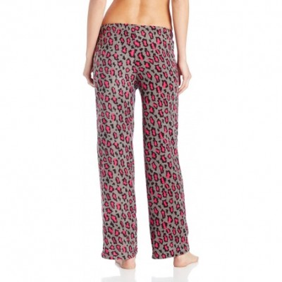 Bottoms Women's Printed Microfleece Pajama Pant - Animal - C311G4BXS5Z