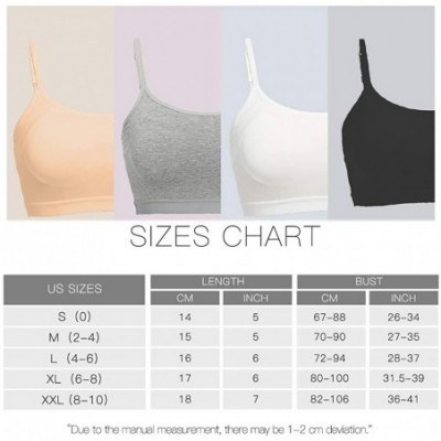 Camisoles & Tanks Mini Camisole with Built-in Bra Adjustable Spaghetti Strap- Padded Short Cami Bra for Yoga- Comfortable Tan...