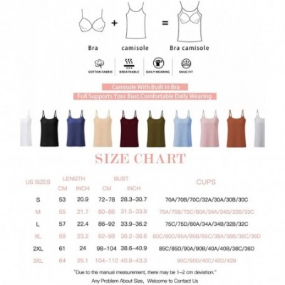 Camisoles & Tanks Women's Cami with Built-in Bra Adjustable Strap- Summer Sleeveless Tank Top Padded Camisole for Yoga（S-3XL）...