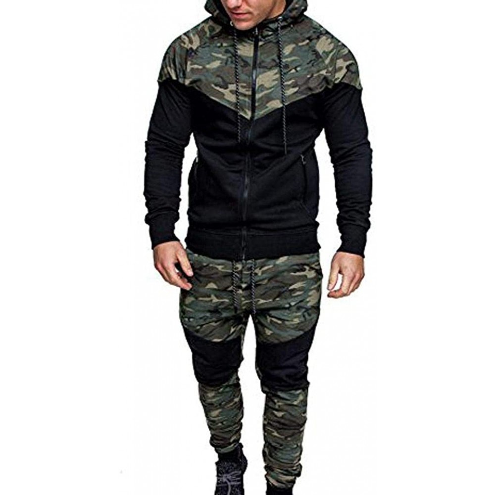 Thermal Underwear Men Autumn Winter Coat Outwear Suit Blouse Sweatshirt Top Sports Suit Tracksuit - Suit-camouflage - CM18H2C...