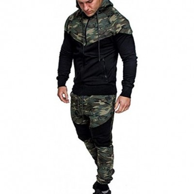 Thermal Underwear Men Autumn Winter Coat Outwear Suit Blouse Sweatshirt Top Sports Suit Tracksuit - Suit-camouflage - CM18H2C...