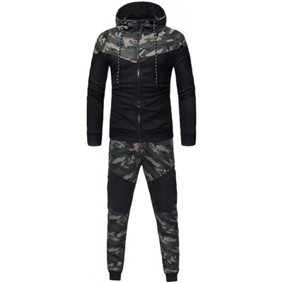 Thermal Underwear Men Autumn Winter Coat Outwear Suit Blouse Sweatshirt Top Sports Suit Tracksuit - Suit-camouflage - CM18H2C...