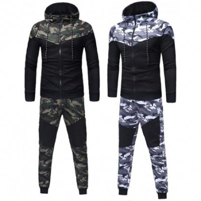 Thermal Underwear Men Autumn Winter Coat Outwear Suit Blouse Sweatshirt Top Sports Suit Tracksuit - Suit-camouflage - CM18H2C...