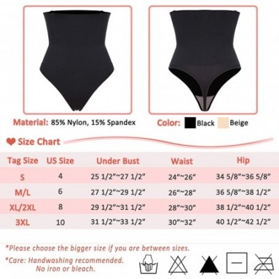 Shapewear Women's Tummy Control Panty Slimmer Seamless High Waist Brief Shapewear Thong Shaper - Black - 4 Bones - CG17AZ4D5S6