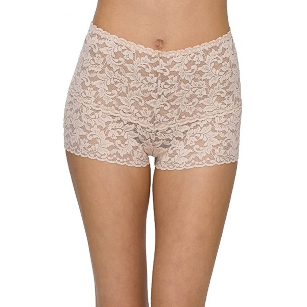 Panties Signature Lace Retro Hot Pants - Chai - CZ115JEJADL