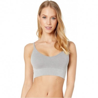 Bras Laidback Layers Seamless Bralette - Light Heather Grey - C318C9UCGZY