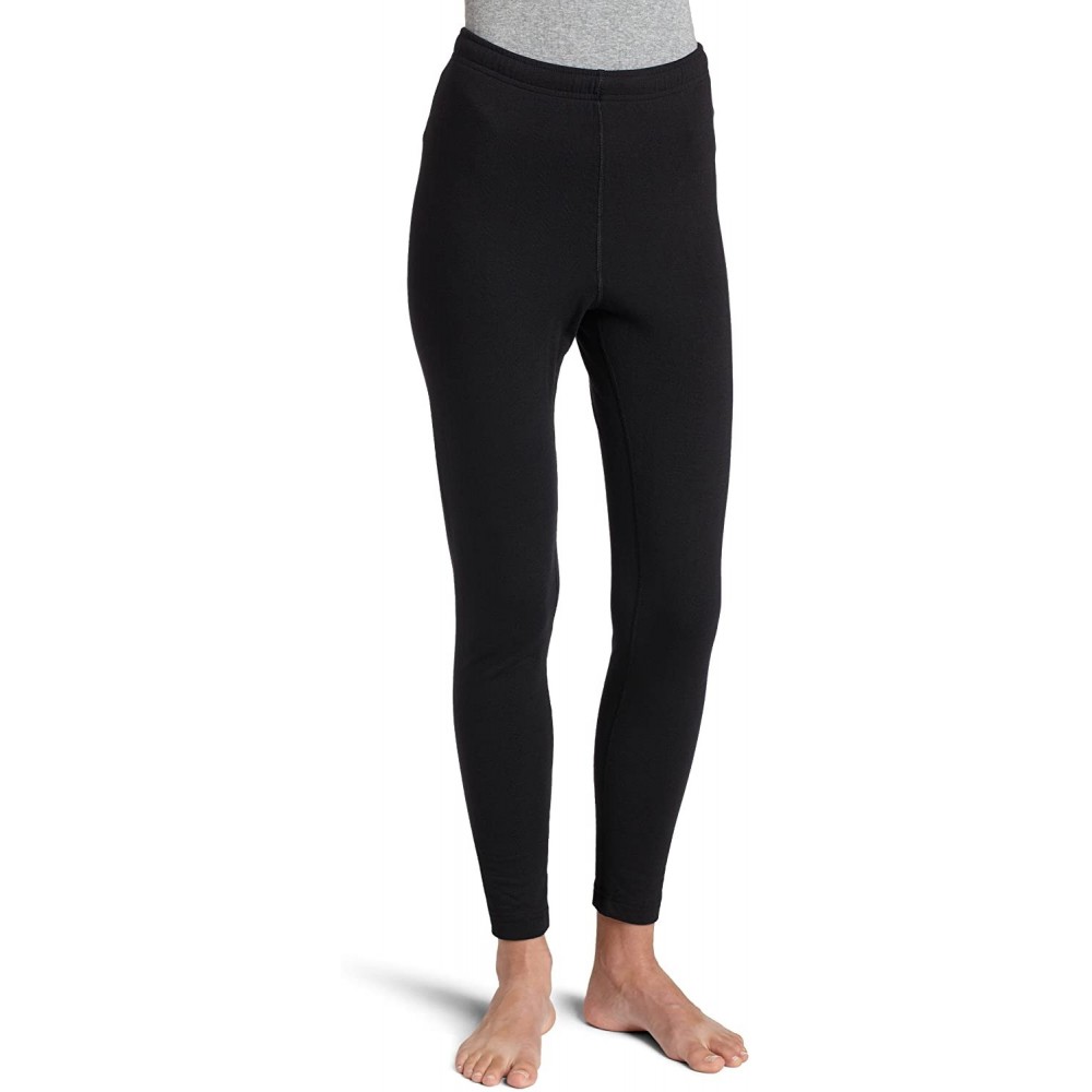 Thermal Underwear Women's Expedition Weight Two-Layer Thermal Ankle Length Bottoms 821C - Black - CR112C1A9NT