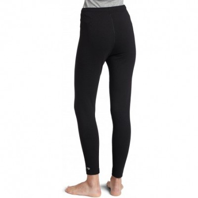 Thermal Underwear Women's Expedition Weight Two-Layer Thermal Ankle Length Bottoms 821C - Black - CR112C1A9NT