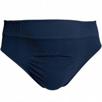 Briefs Brief Men's Seamless Microfiber and Cotton Made in Italy - Blue - C018D937HUH