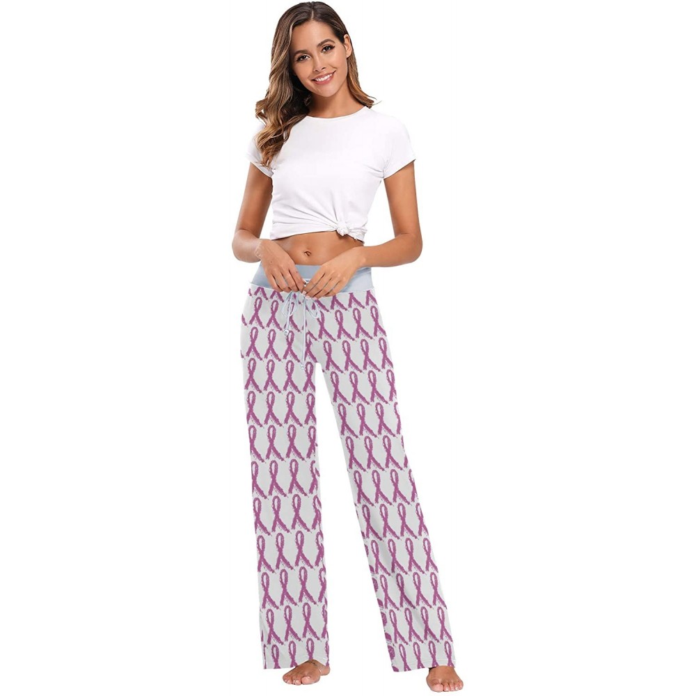 Bottoms Women's Pajama Pants Drawstring Wide Leg Lounge Trouser Sleepwear Pants - Color2 - C01985KC0I9