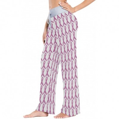 Bottoms Women's Pajama Pants Drawstring Wide Leg Lounge Trouser Sleepwear Pants - Color2 - C01985KC0I9