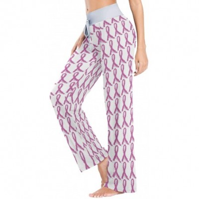 Bottoms Women's Pajama Pants Drawstring Wide Leg Lounge Trouser Sleepwear Pants - Color2 - C01985KC0I9