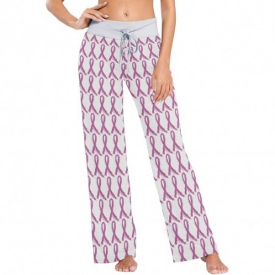 Bottoms Women's Pajama Pants Drawstring Wide Leg Lounge Trouser Sleepwear Pants - Color2 - C01985KC0I9