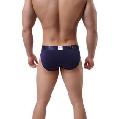 Trunks Men's Sexy Elephant Nasal Panties Cotton Triangle Briefs - Sapphire - CU193RUW2KL