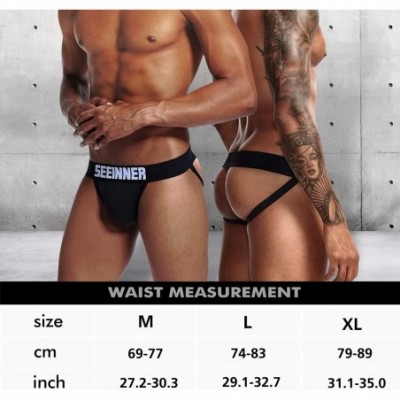 G-Strings & Thongs Men's Jockstrap Underwear Sexy Cotton Jock Strap Athletic Supporter - A7-black - CD18Y22GX7Q