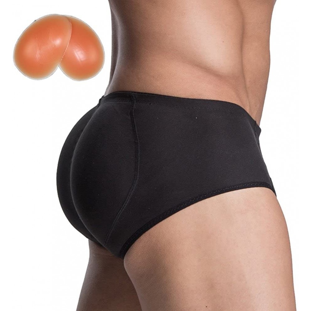 Briefs Butt Lifter Briefs Padded Bum Shaperwear Hip Enhancer Underwear for Men-Black-M - CC18EDMS82N