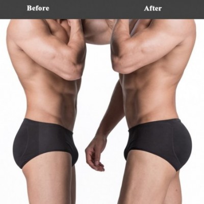 Briefs Butt Lifter Briefs Padded Bum Shaperwear Hip Enhancer Underwear for Men-Black-M - CC18EDMS82N