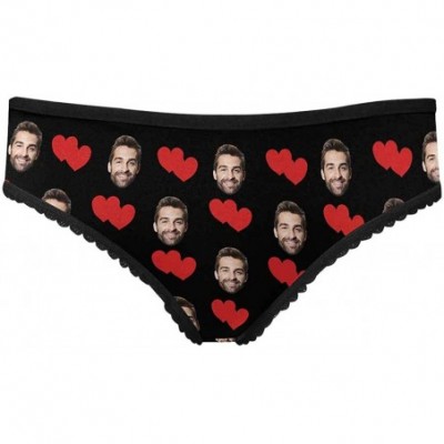 Panties Custom Funny Face Love Heart Women's Brief Panty Printed with Photo for Wife Girlfriend Birthday(XS-XXL) - Multi 06 -...