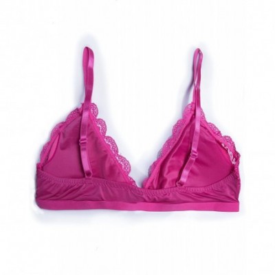 Bras Triangle Lace Removable Cup Bralette 3 Pack - 2pink/1blk - CX18699T8K9