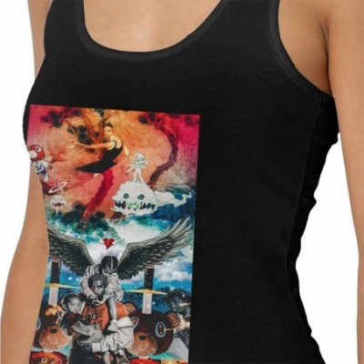 Camisoles & Tanks Kanye West Women's Sexy Tank Vest Custom Vest T-Shirt Black - Black - CN19DUCLMH5