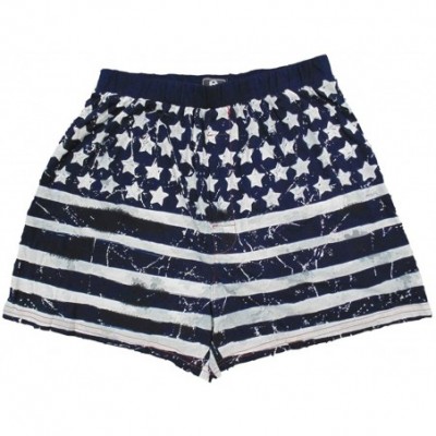 Boxers American Flag Vintage Boxer- Patriotic Boxers with Fly - Navy - CJ1839EOERY