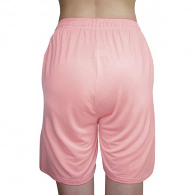 Bottoms Womens Modal Pajama Shorts Bamboo Sleep Shorts Pajama Pants with Drawstring & Pockets - Pink - CE18QX8W48L