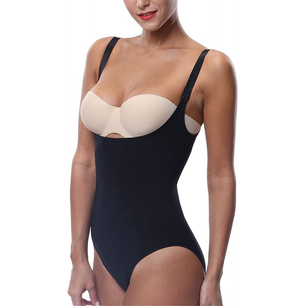 Shapewear Open Bust Bodysuit Shapewear for Women Slim Control Body Shaper Briefer - Black - CN18LKA3KZN