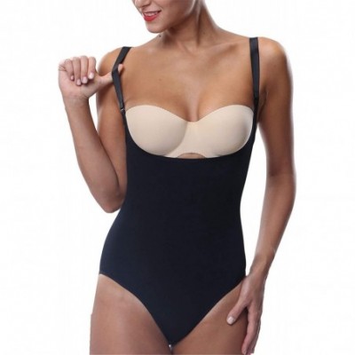 Shapewear Open Bust Bodysuit Shapewear for Women Slim Control Body Shaper Briefer - Black - CN18LKA3KZN