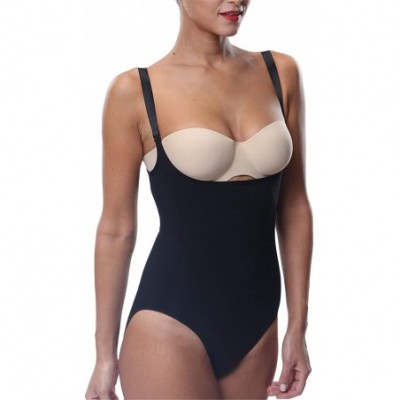 Shapewear Open Bust Bodysuit Shapewear for Women Slim Control Body Shaper Briefer - Black - CN18LKA3KZN