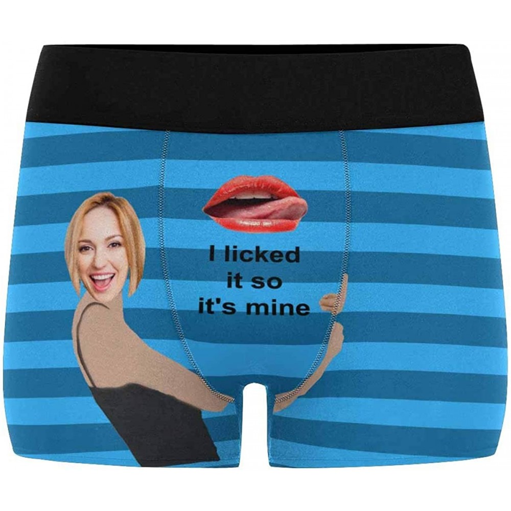 Boxer Briefs Personalized Face Man Boxer Briefs with Wife's Face Lips and Hug with It's Mine - Color4 - CW199XDDYM9