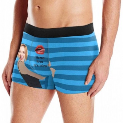 Boxer Briefs Personalized Face Man Boxer Briefs with Wife's Face Lips and Hug with It's Mine - Color4 - CW199XDDYM9