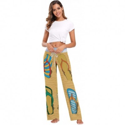 Bottoms Women's Fashion Yoga Pants Palazzo Casual Print Wide Leg Lounge Pants Comfy Casual Drawstring Long Pajama Pants - Foo...