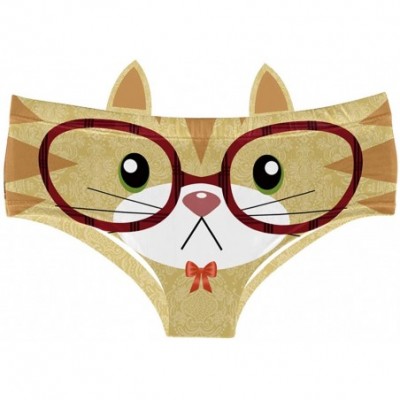 Panties Women's Flirty Sexy Funny Naughty 3D Printed Animal Tail Underwears Briefs Gifts With Cute Ears - Dr Cat - CP18R3R5HU5