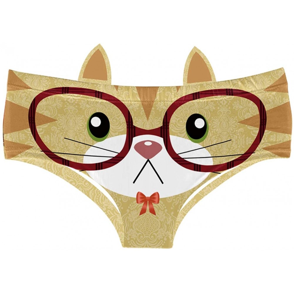 Panties Women's Flirty Sexy Funny Naughty 3D Printed Animal Tail Underwears Briefs Gifts With Cute Ears - Dr Cat - CP18R3R5HU5