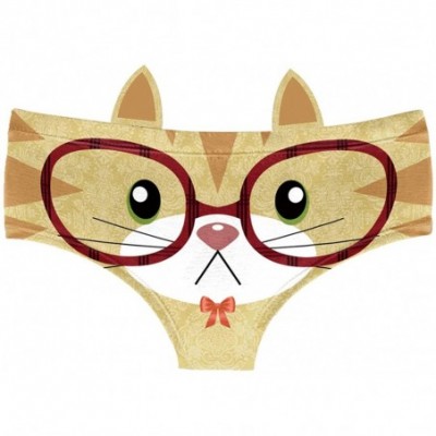 Panties Women's Flirty Sexy Funny Naughty 3D Printed Animal Tail Underwears Briefs Gifts With Cute Ears - Dr Cat - CP18R3R5HU5