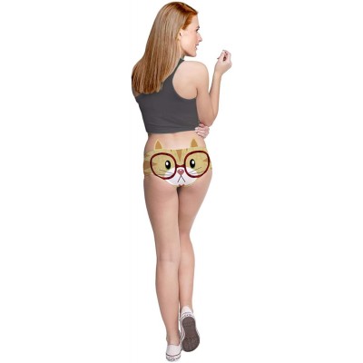 Panties Women's Flirty Sexy Funny Naughty 3D Printed Animal Tail Underwears Briefs Gifts With Cute Ears - Dr Cat - CP18R3R5HU5