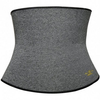 Shapewear Men's Waist Trainer Corset for Weight Loss Neoprene Waist Trimmer Shapewear - Gray - CY18GYQW4IH