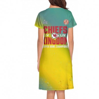 Nightgowns & Sleepshirts Sleep Shirts for Women Girls- Sleepwear Nightgowns Sleep Tee Print Sleep Dress - CC19CM67E8U