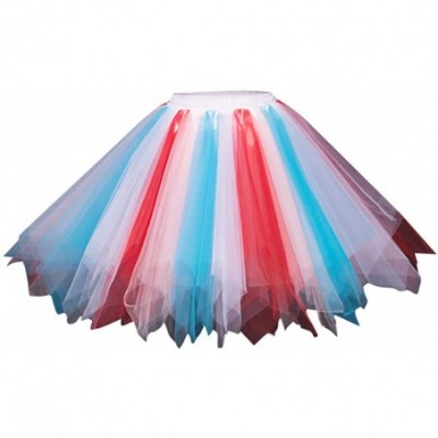 Bottoms Women's Tutu Christmas Tulle Skirt 50s Vintage Ballet Bubble Dance Skirts - Sky Blue - C21942CL4L9