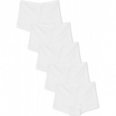 Panties Women's Cotton Boy Shorts- Pack of 5 - White - C218ZTKO3LW