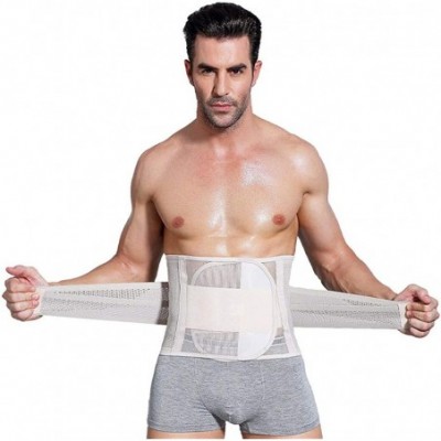 Shapewear Men's Breathable Beer Belly Waist Elastic Slimming Belt Adjustable - Nude - C818WRDH5E0